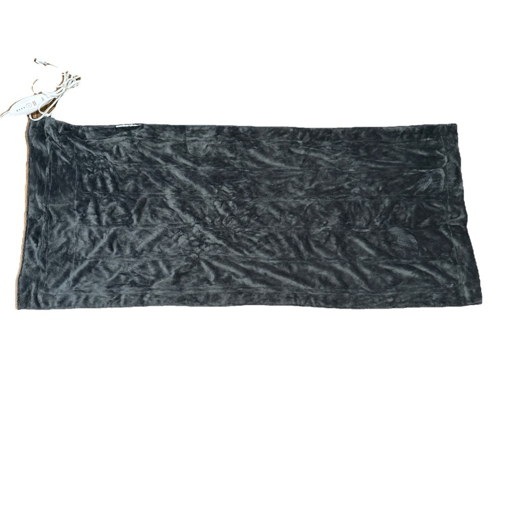 Gray Heated Therapy Shawl Blanket Wrap, 4 Heat Settings & Auto Shutoff 56" X 24"